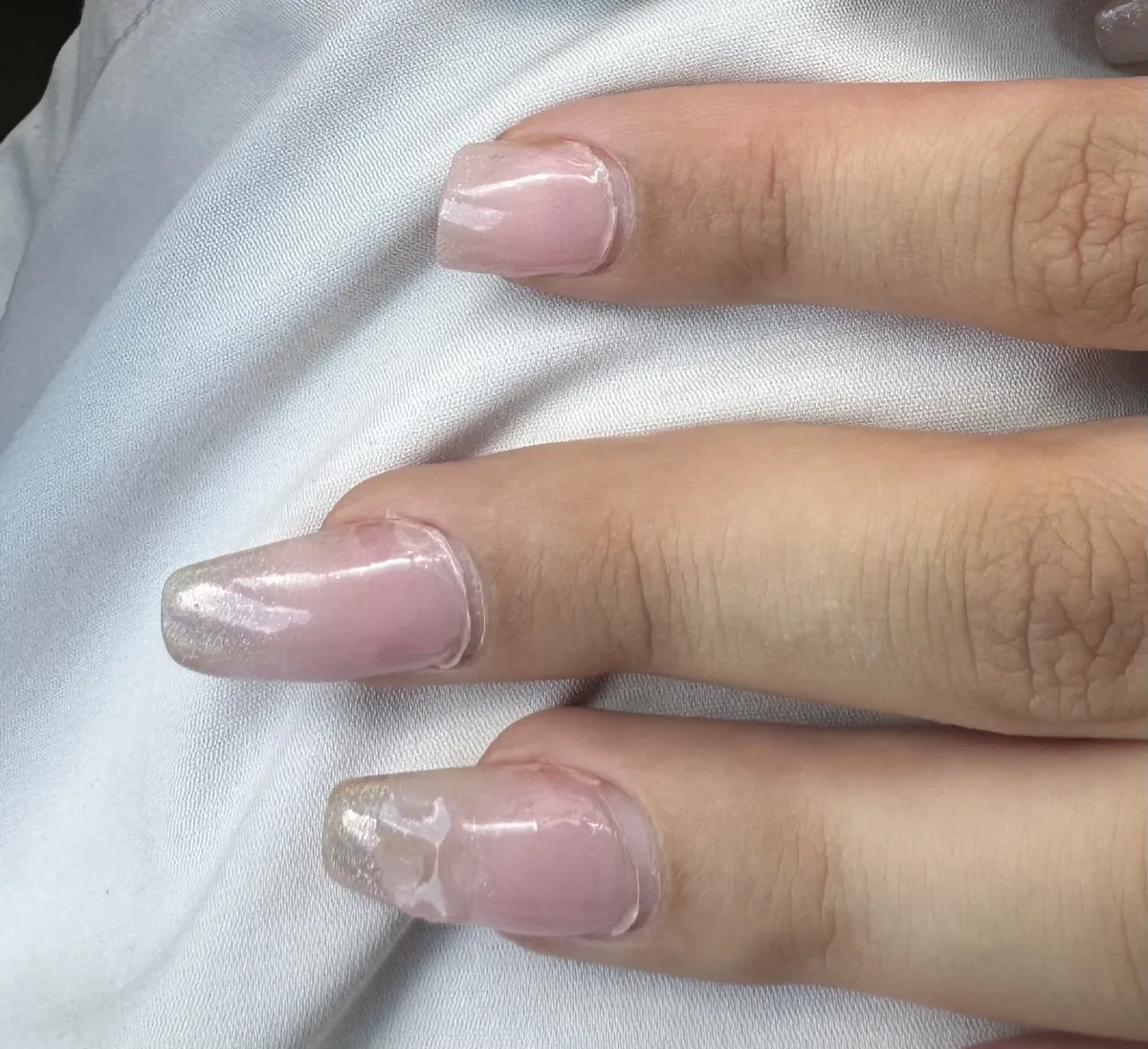 Soft glazed acrylic nails by Qeen Nails, Little Havana